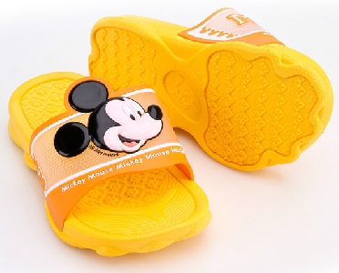 Παιδικό καλοκαίρι παντόφλες για τα κορίτσια και τα αγόρια - μπλε, κίτρινο, ροζ - και παραλία ζωής - Μοντέλα Disney Mickey Mouse