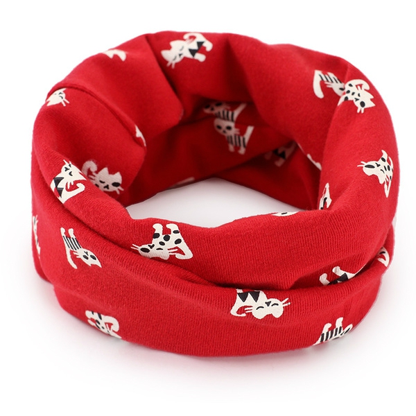 Детски стилни шалчета за момчета и момичета - сини, червени, сиви с шарки