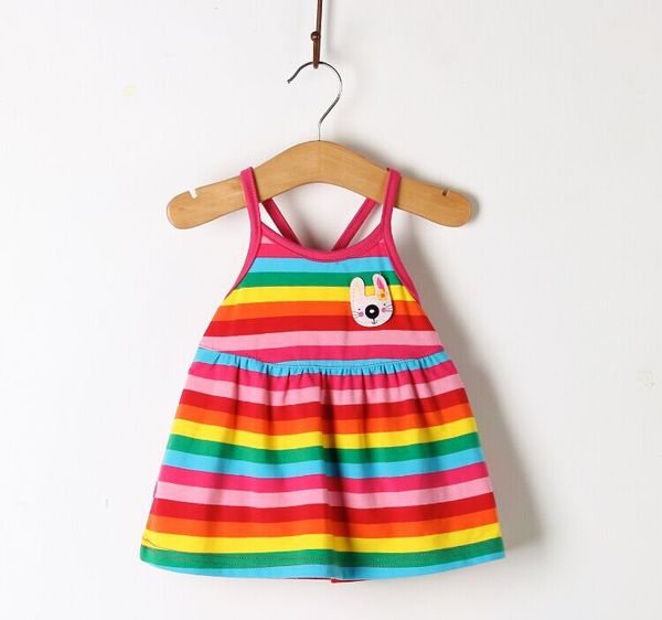 Детски летни рокли с цветовете на дъгата