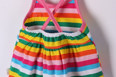Детски летни рокли с цветовете на дъгата