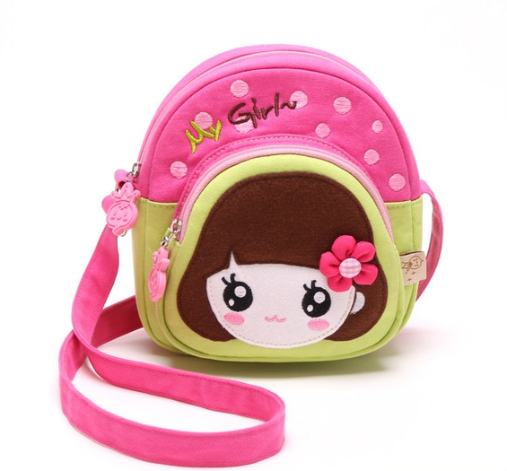 Детска чантичка за момичета с анимационни герои - топ модели и различни цветове - червен, лилав, син