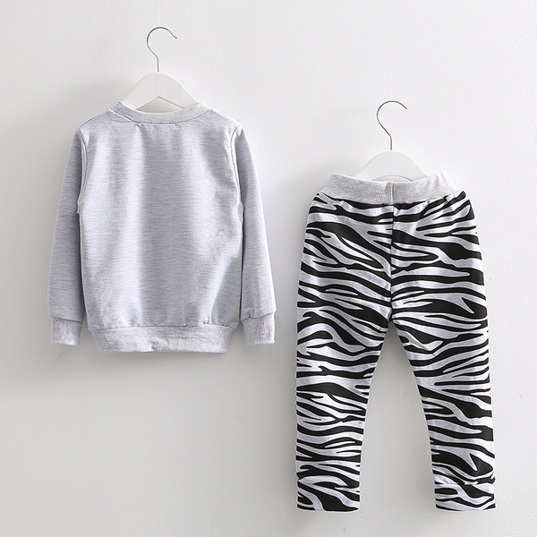 Παιδικό σύνολο 2 μερών για κορίτσια με ζέβρα - 1 μοντέλο