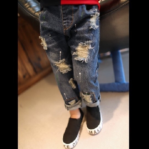 Детски пролетни еластични - Ърбан дънки - за момчета и момчета - нов модел 