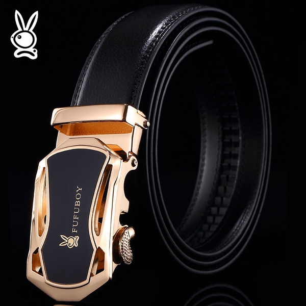 Топ модели кожени мъжки стилни колани - различни размери в черен цвят 