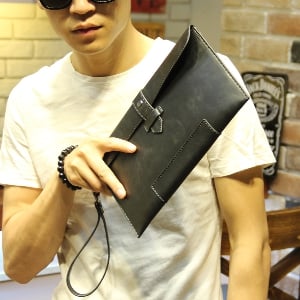 Мъжки чанти тип клъч от изкуствена кожа в черен и кафяв цвят