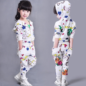 Детски пролетен комплект за момичета от 2 части - 1 модел