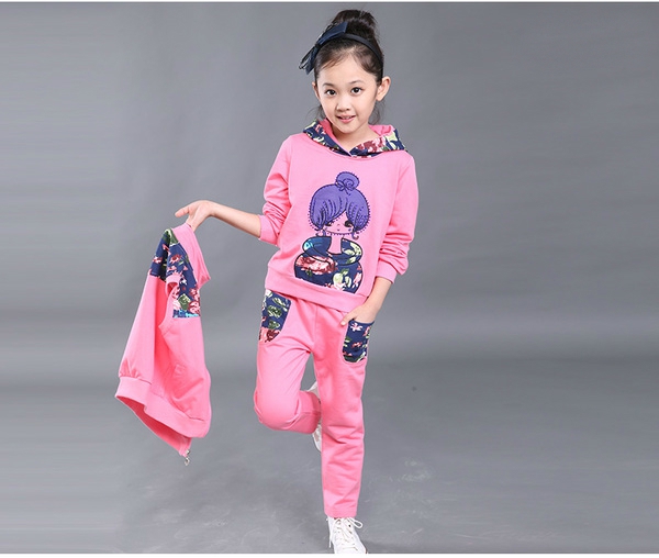 Детски спортен комплект от 3 части за момичета  - 3 модела