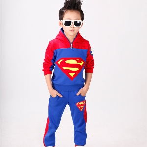 Детски комплект за момчета от 2 части - Спайдърмен и Супермен 