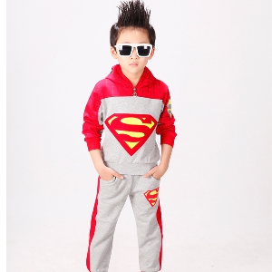 Детски комплект за момчета от 2 части - Спайдърмен и Супермен 