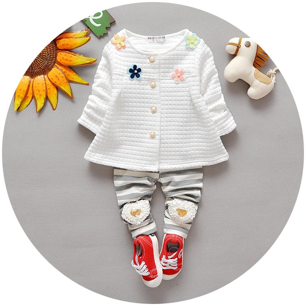 Βρεφικό σετ ζακέτα και παντελόνι για κορίτσια