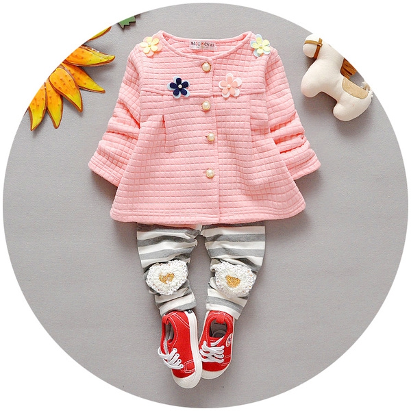 Βρεφικό σετ ζακέτα και παντελόνι για κορίτσια
