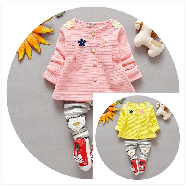Βρεφικό σετ ζακέτα και παντελόνι για κορίτσια