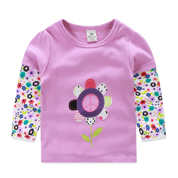 Детска пролетна цветна блузка за момичета от 6 до 12 години