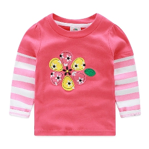 Детска пролетна цветна блузка за момичета от 6 до 12 години