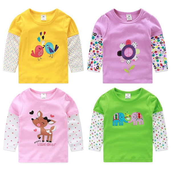 Детска пролетна цветна блузка за момичета от 6 до 12 години