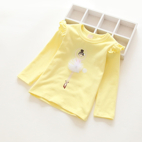 Детска блуза с балерина в 4 различни цвята