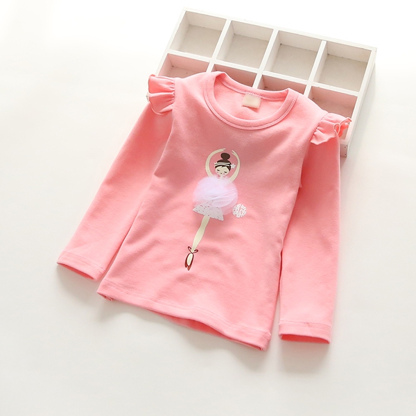 Детска блуза с балерина в 4 различни цвята