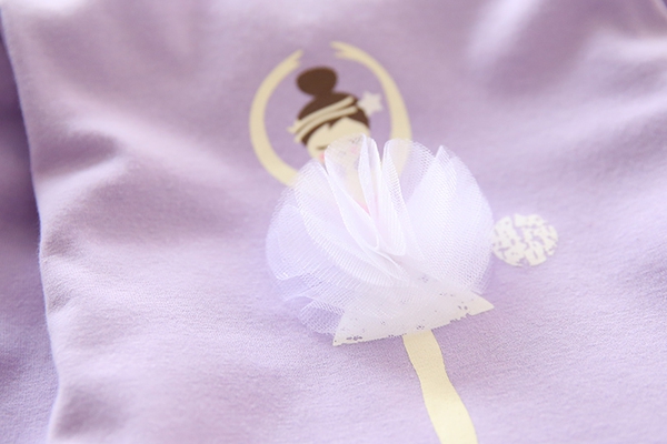 Детска блуза с балерина в 4 различни цвята