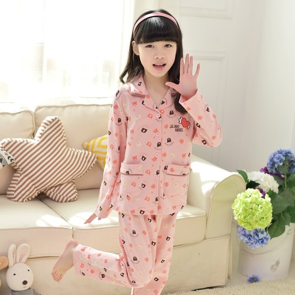 Пролетни детски пижами за момичета в зелен,червен,син,розов и син цвят - няколко модела