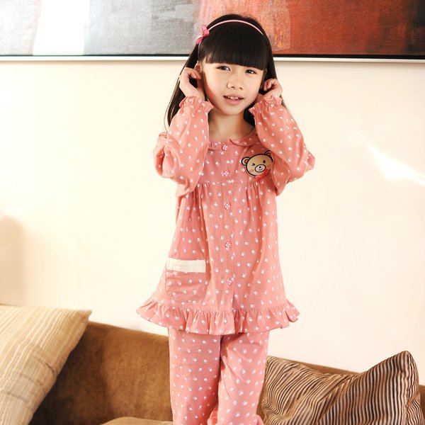 Пролетни детски пижами за момичета в зелен,червен,син,розов и син цвят - няколко модела