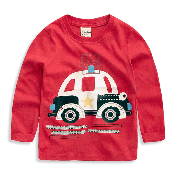 Παιδική μπλούζα με διαφορετικές εκτυπώσεις - αυτοκίνητο λιονταριού και άλλα