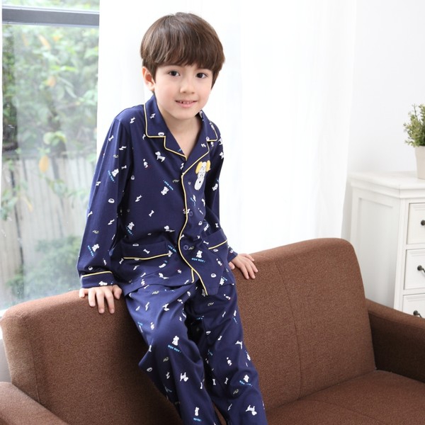 Пролетна детска пижама за момчета в син,бял и червен цвят - няколко модела