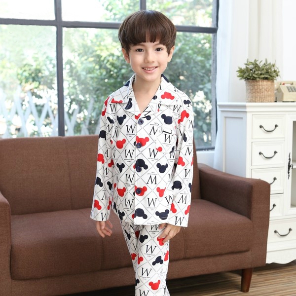 Пролетна детска пижама за момчета в син,бял и червен цвят - няколко модела