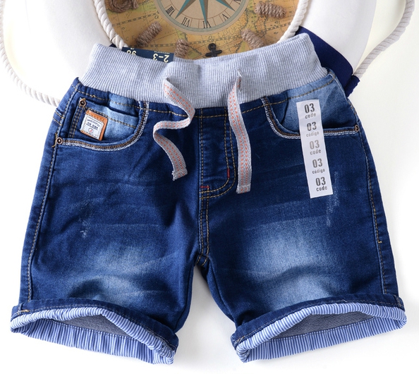 Детски къси дънкови панталони за момчета 