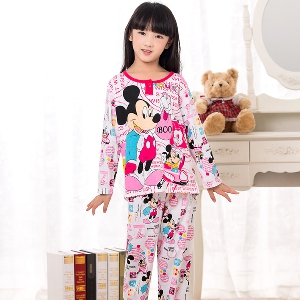 Пролетни детски пижами за момичета и момчета Хелоу Кити, Мики Маус, маймунка и други - 24 модела