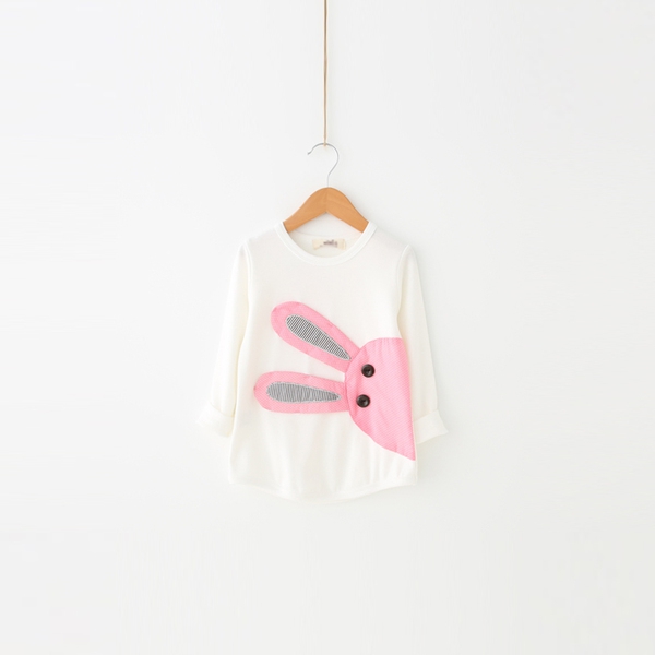 Детска пролетна тениска със зайче