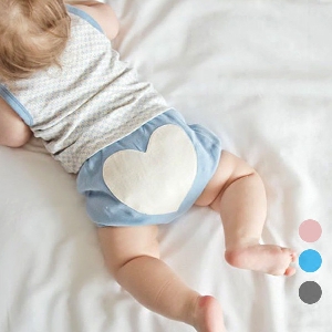 Детско бельо за бебета - момчета и момичета - три цвята със сърчице