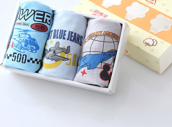 Детско памучно бельо за момчета и момичета - 3 броя