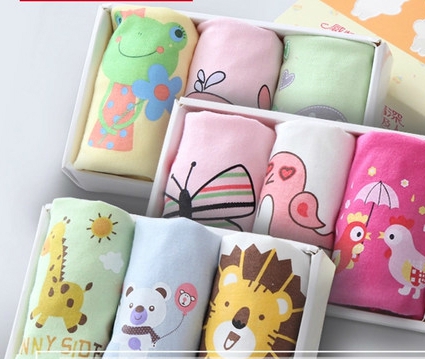 Детско памучно бельо за момчета и момичета - 3 броя