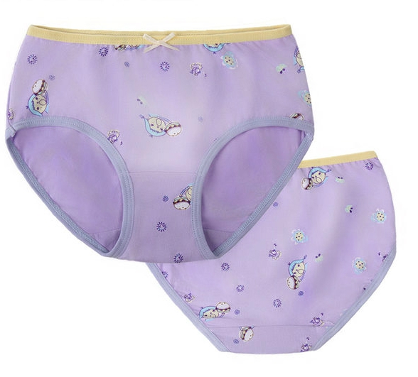 Памучно детско бельо за момичета - лилаво, жълто, розово, синьо, зелено и бежово