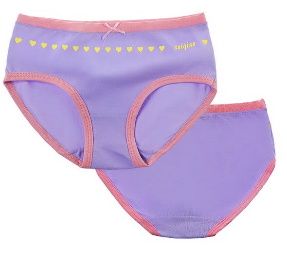 Памучно детско бельо за момичета - лилаво, жълто, розово, синьо, зелено и бежово