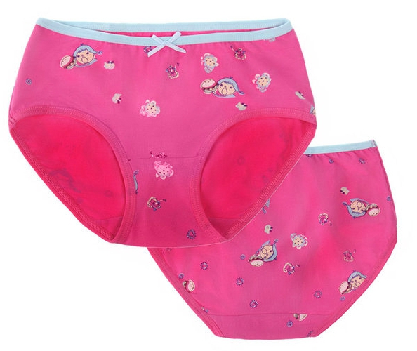 Памучно детско бельо за момичета - лилаво, жълто, розово, синьо, зелено и бежово