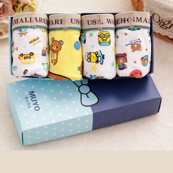 Комплект детски боксерки от 4 броя - различни анимации за момчета