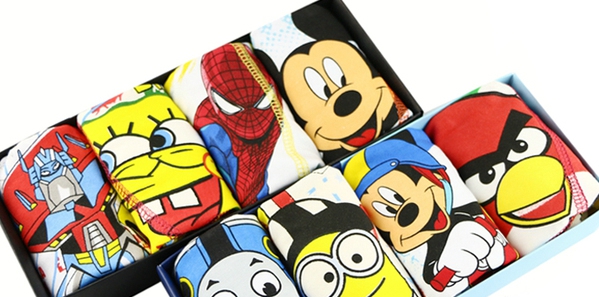 Комплект детски боксерки от 4 броя - различни анимации за момчета