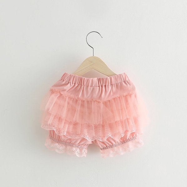 Детски летни къси панталони с дантела за момичета - 2 модела  