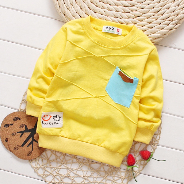 Παιδική μπλούζα για αγόρια σε μοβ κίτρινο και ροζ χρώμα