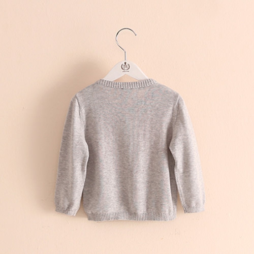 Жилетка на сърца за момичета в сиво и тъмно синьо