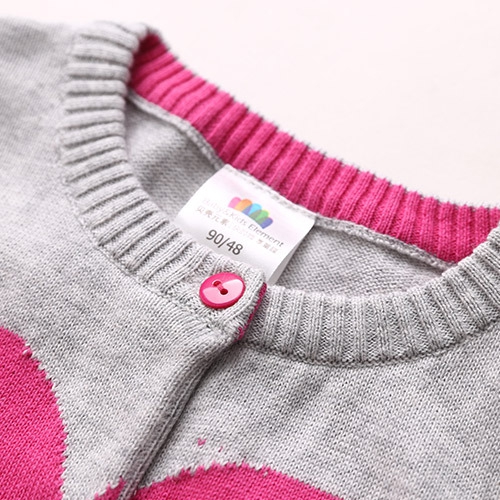 Жилетка на сърца за момичета в сиво и тъмно синьо