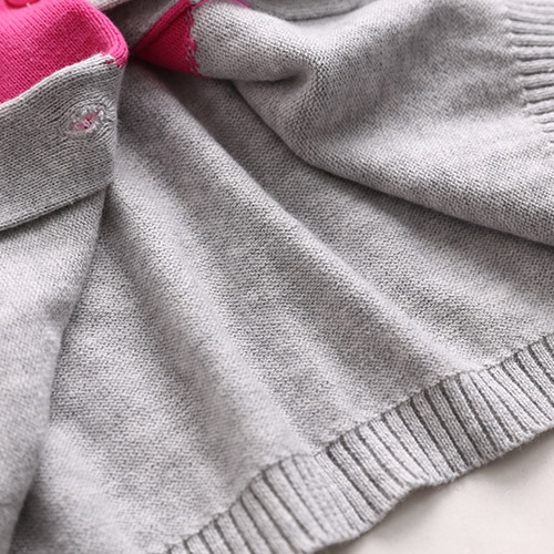 Жилетка на сърца за момичета в сиво и тъмно синьо