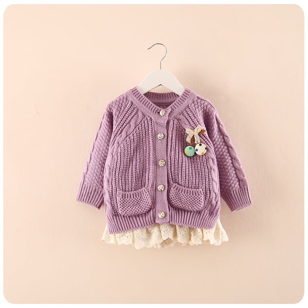 Ανοιξιάτικη ζακέτα για κορίτσια σε τρεις αποχρώσεις