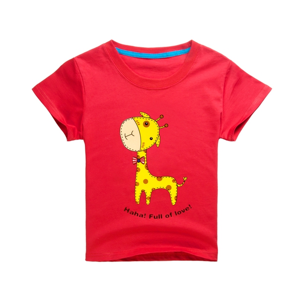 Детски тениски за момчета с щампа на жираф