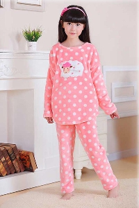 Παιδική χειμωνιάτικη πιτζάμα για κορίτσια σε ροζ χρώμα - 2 μοντέλα
