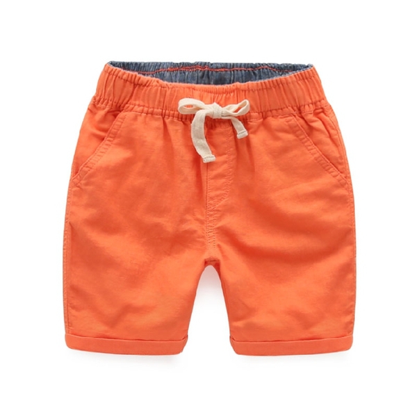 Детски  цветни къси панталони за момчета с връзка - 5 модела 