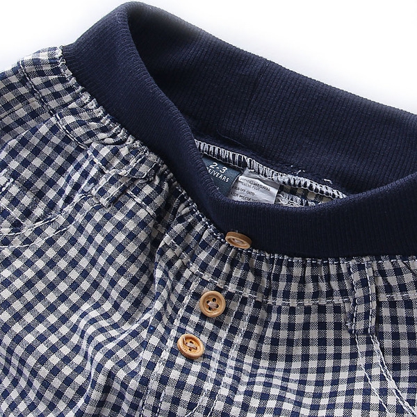 Детски карирани къси панталони за момчета 