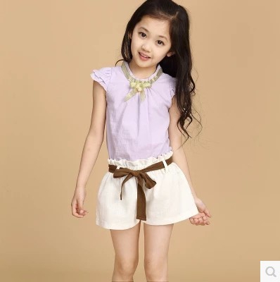 Детски комплект за момичета - блуза и панталони - 2 модела 