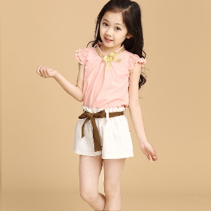 Детски комплект за момичета - блуза и панталони - 2 модела 